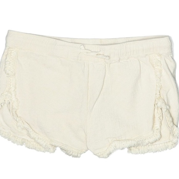 Ban-Jara Fringe Elastic Tie Off White  Med Woman's Shorts - Picture 1 of 3